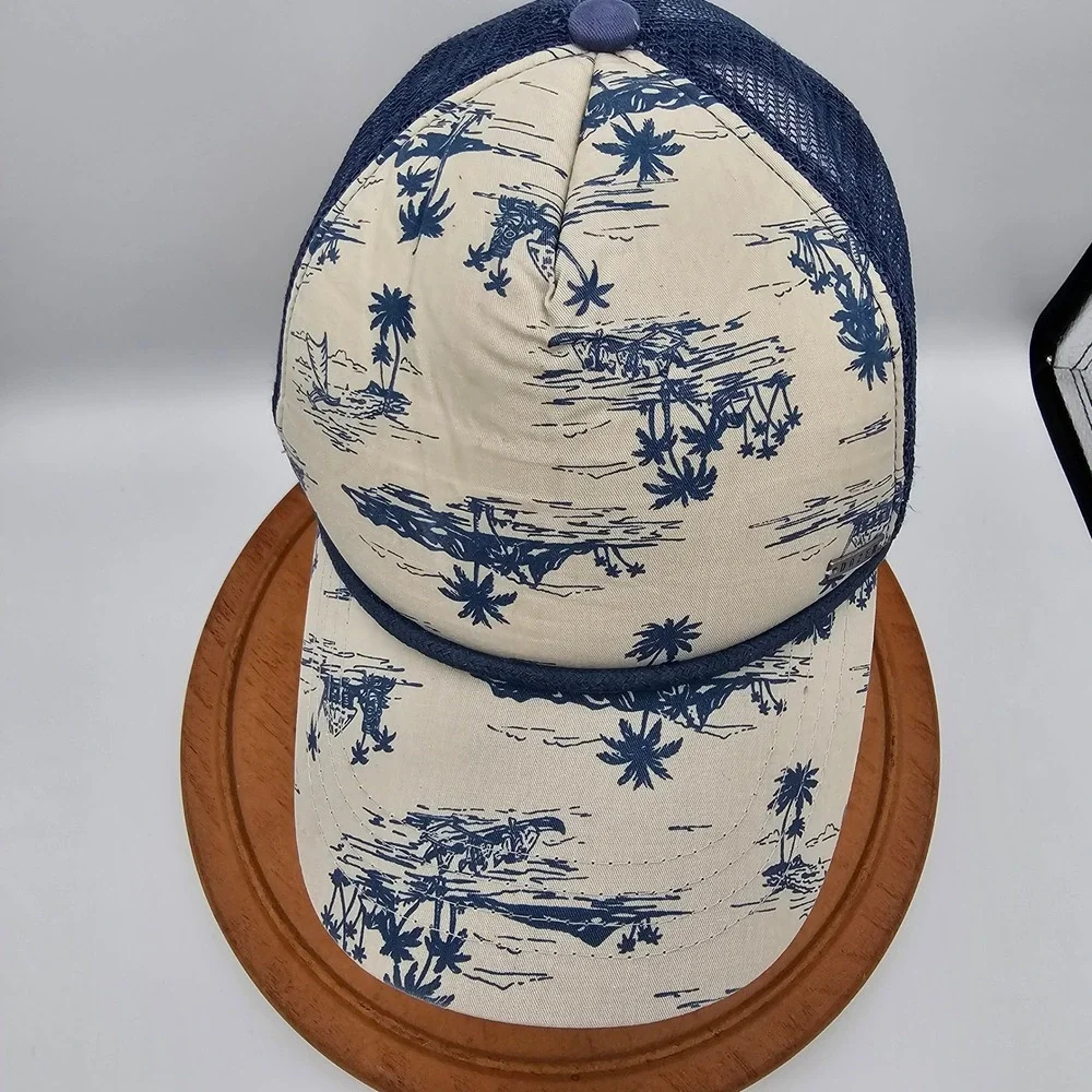 Dozer Kids‎ Youth Trucker Hat Navy Tropical Palm Tree Rope Snapback 54cm